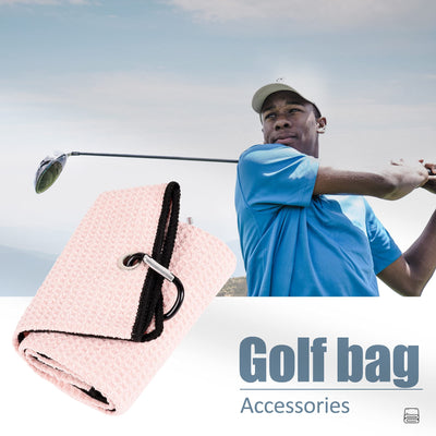 Mile High Life microfiber waffle pattern golf towel with carabiner clip — view 7