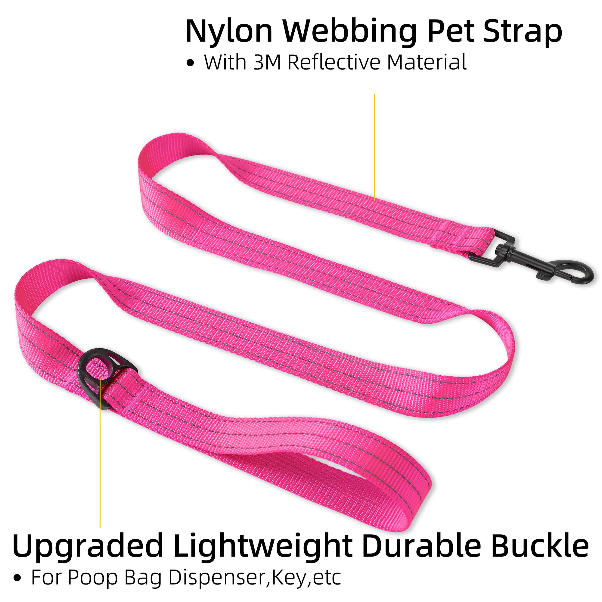 Mile High Life heavy-duty chevron weave dog leash with leather connection — view 169