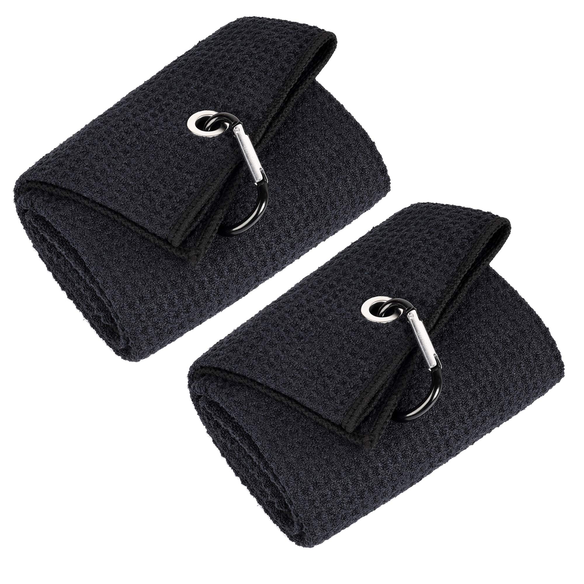 Mile High Life microfiber waffle pattern golf towel with carabiner clip — view 21