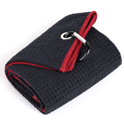 Mile High Life microfiber waffle pattern golf towel with carabiner clip — view 28