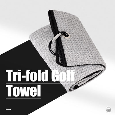 Mile High Life microfiber waffle pattern golf towel with carabiner clip — view 119