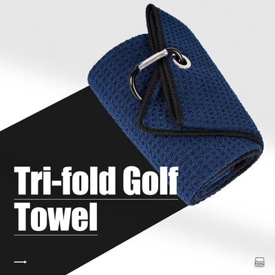 Mile High Life microfiber waffle pattern golf towel with carabiner clip — view 9