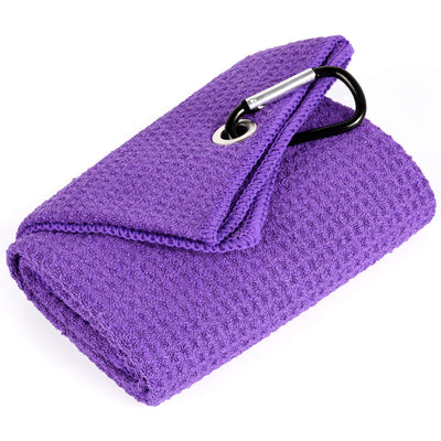 Mile High Life microfiber waffle pattern golf towel with carabiner clip — view 193