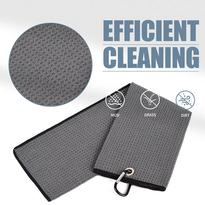 Mile High Life microfiber waffle pattern golf towel with carabiner clip — view 216