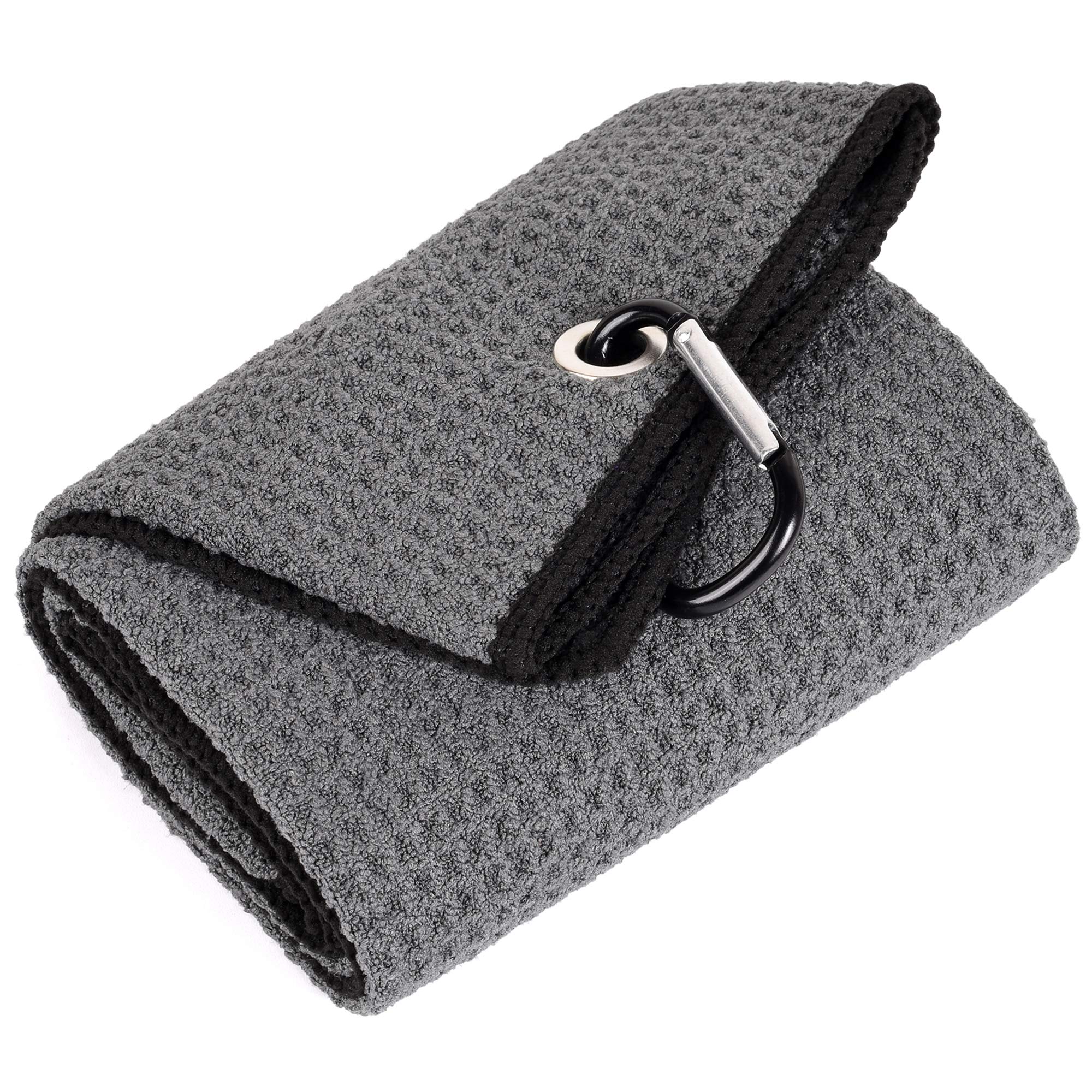 Mile High Life microfiber waffle pattern golf towel with carabiner clip — view 104