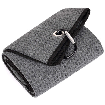 Mile High Life microfiber waffle pattern golf towel with carabiner clip — view 104