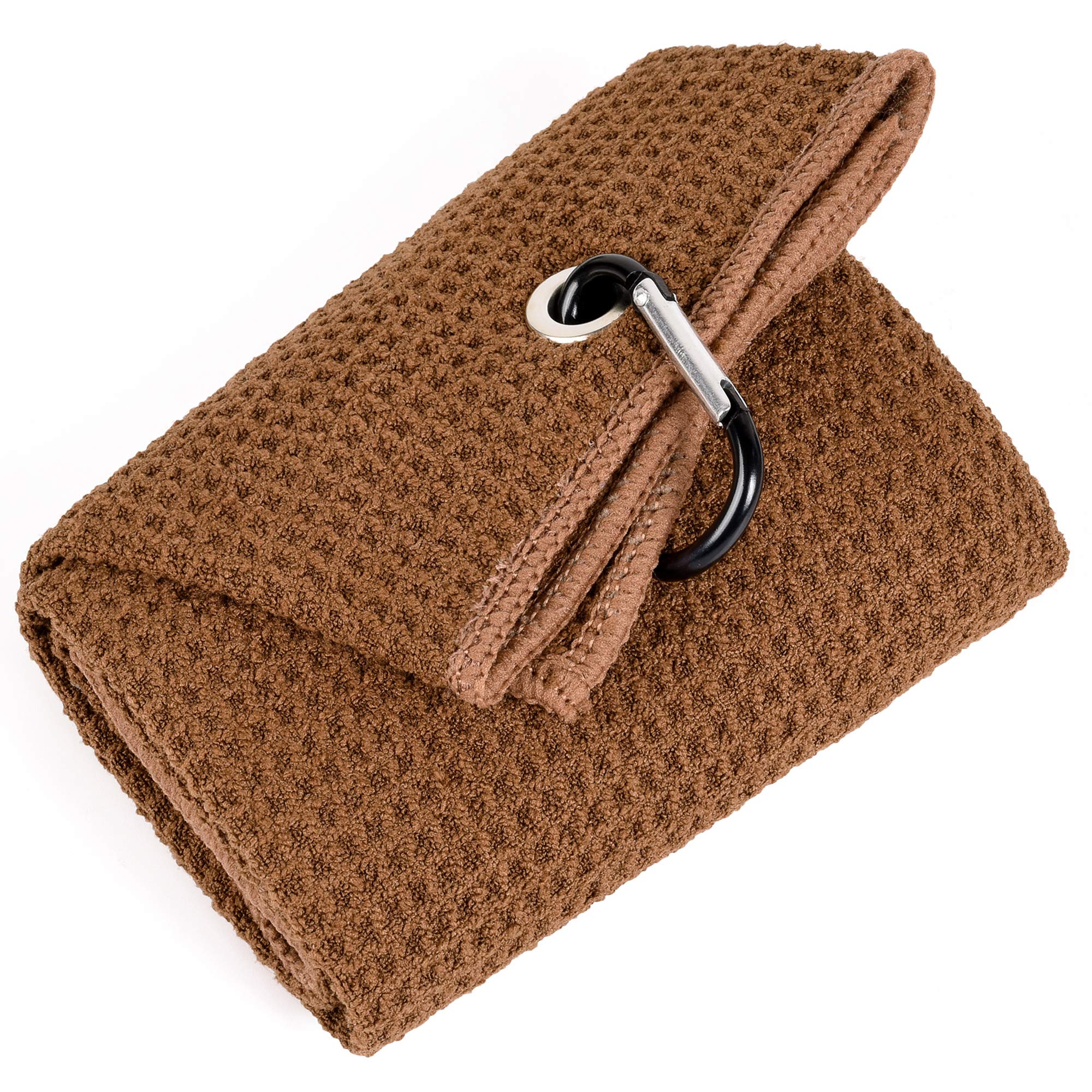 Mile High Life microfiber waffle pattern golf towel with carabiner clip — view 47