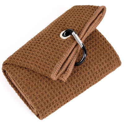 Mile High Life microfiber waffle pattern golf towel with carabiner clip — view 47