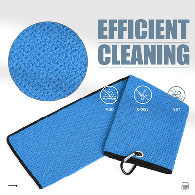 Mile High Life microfiber waffle pattern golf towel with carabiner clip — view 224