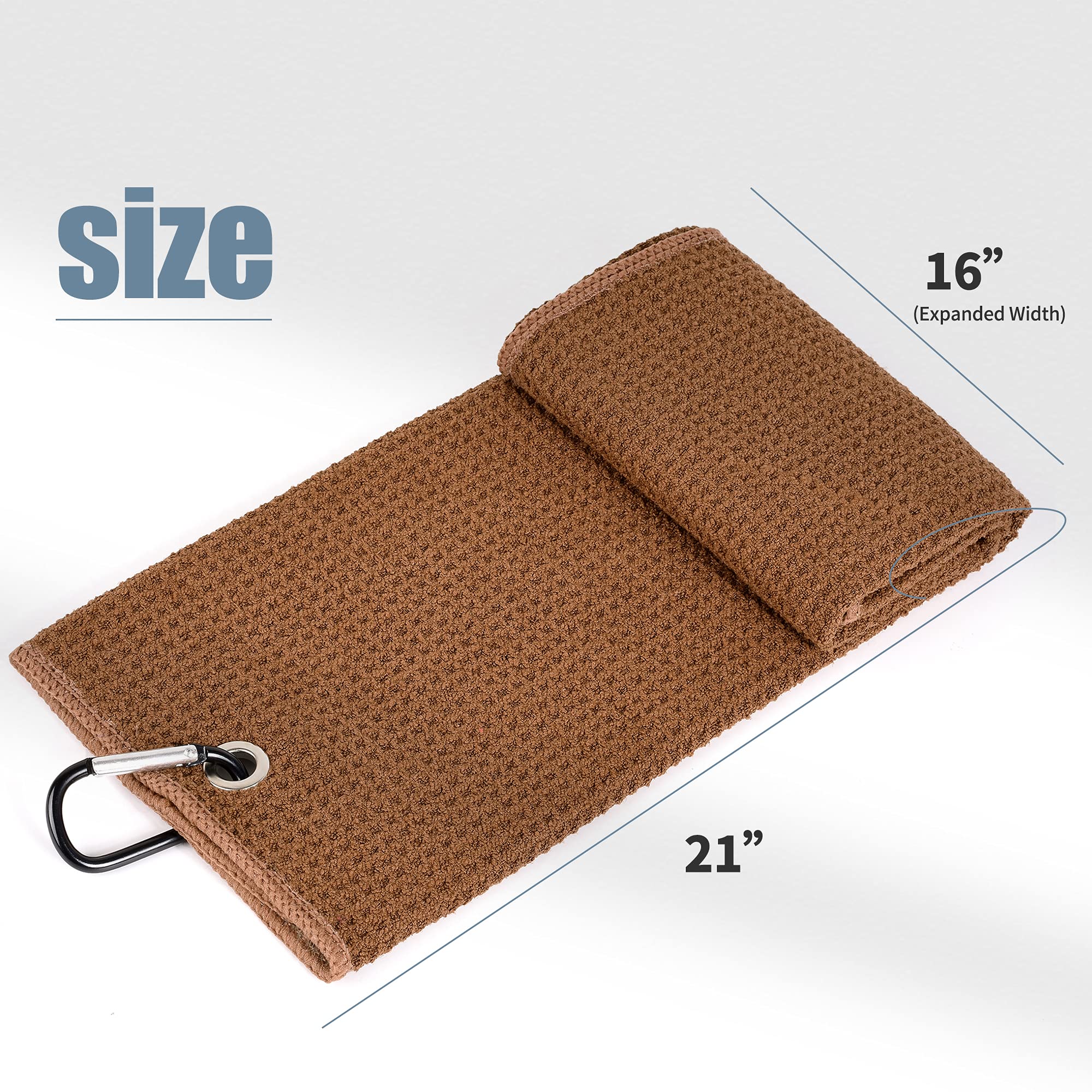 Mile High Life microfiber waffle pattern golf towel with carabiner clip — view 50