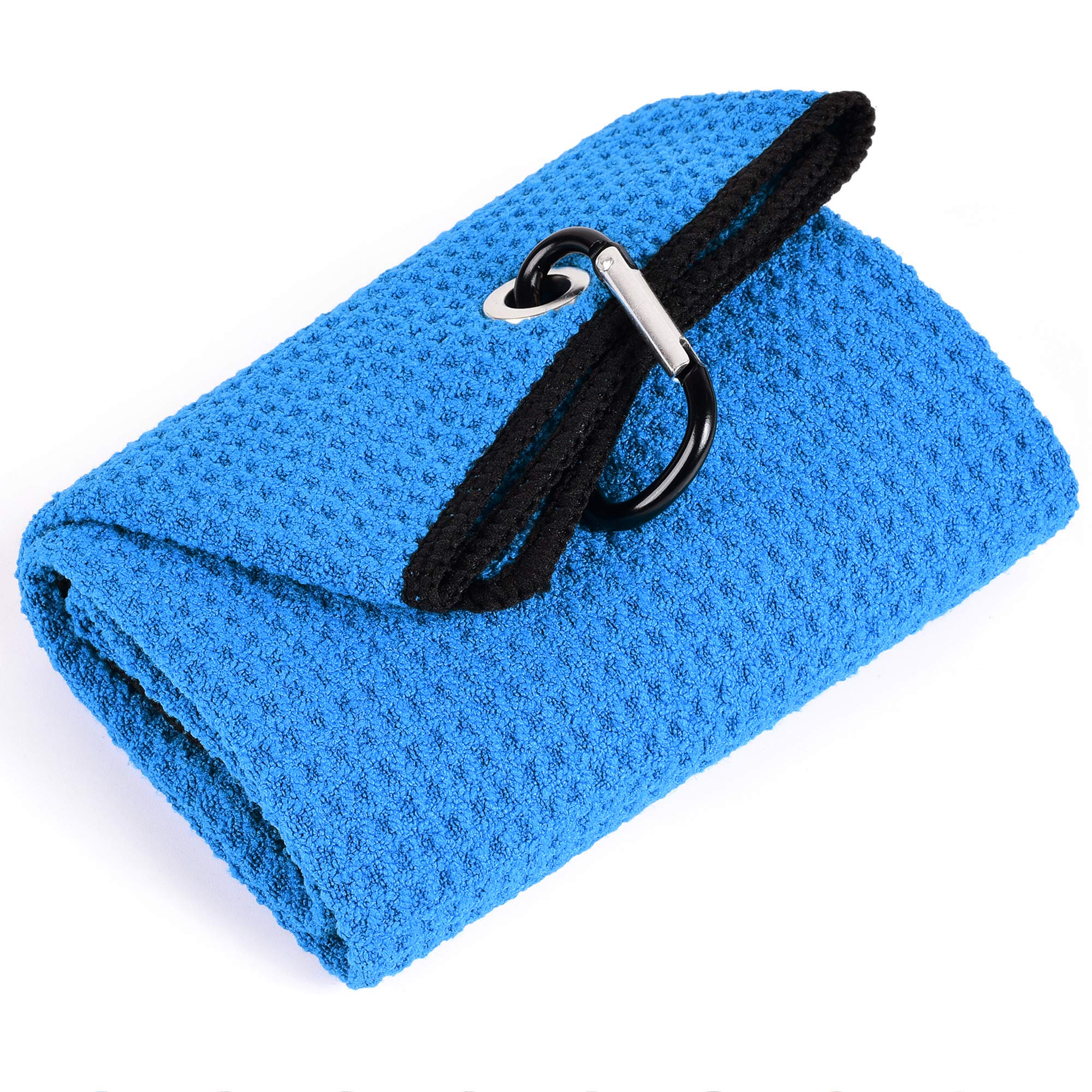 Mile High Life microfiber waffle pattern golf towel with carabiner clip — view 221
