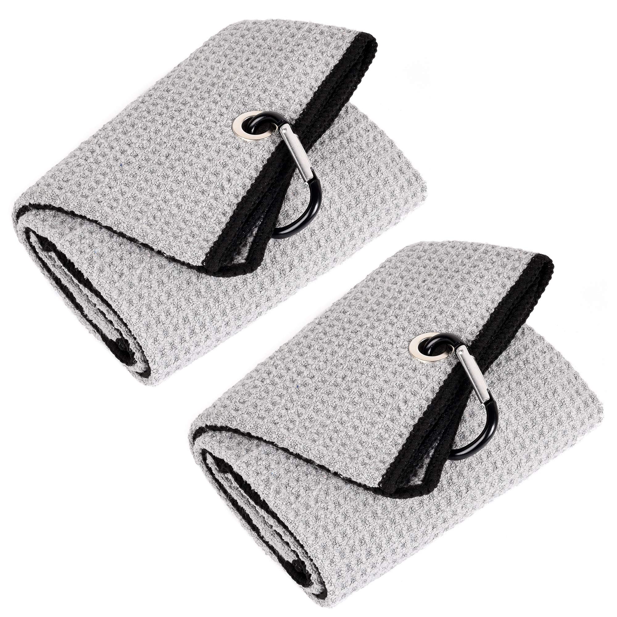 Mile High Life microfiber waffle pattern golf towel with carabiner clip — view 80