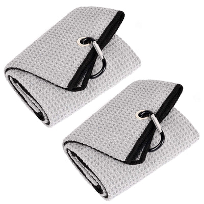 Mile High Life microfiber waffle pattern golf towel with carabiner clip — view 80