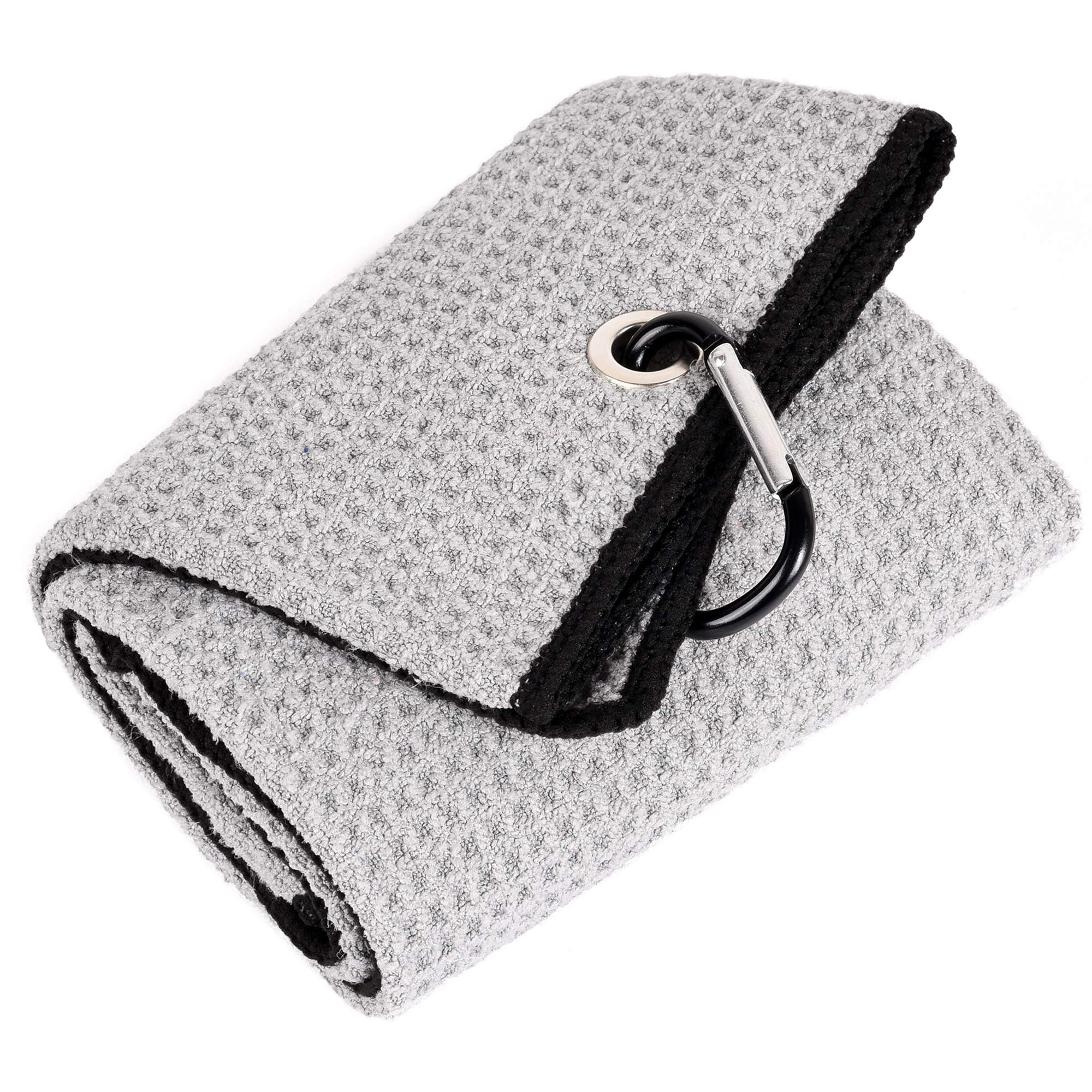 Mile High Life microfiber waffle pattern golf towel with carabiner clip — view 118