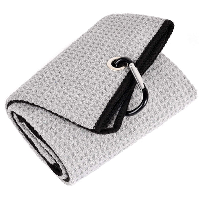 Mile High Life microfiber waffle pattern golf towel with carabiner clip — view 118