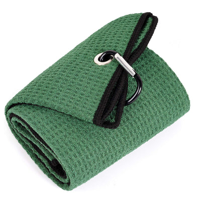 Mile High Life microfiber waffle pattern golf towel with carabiner clip — view 111