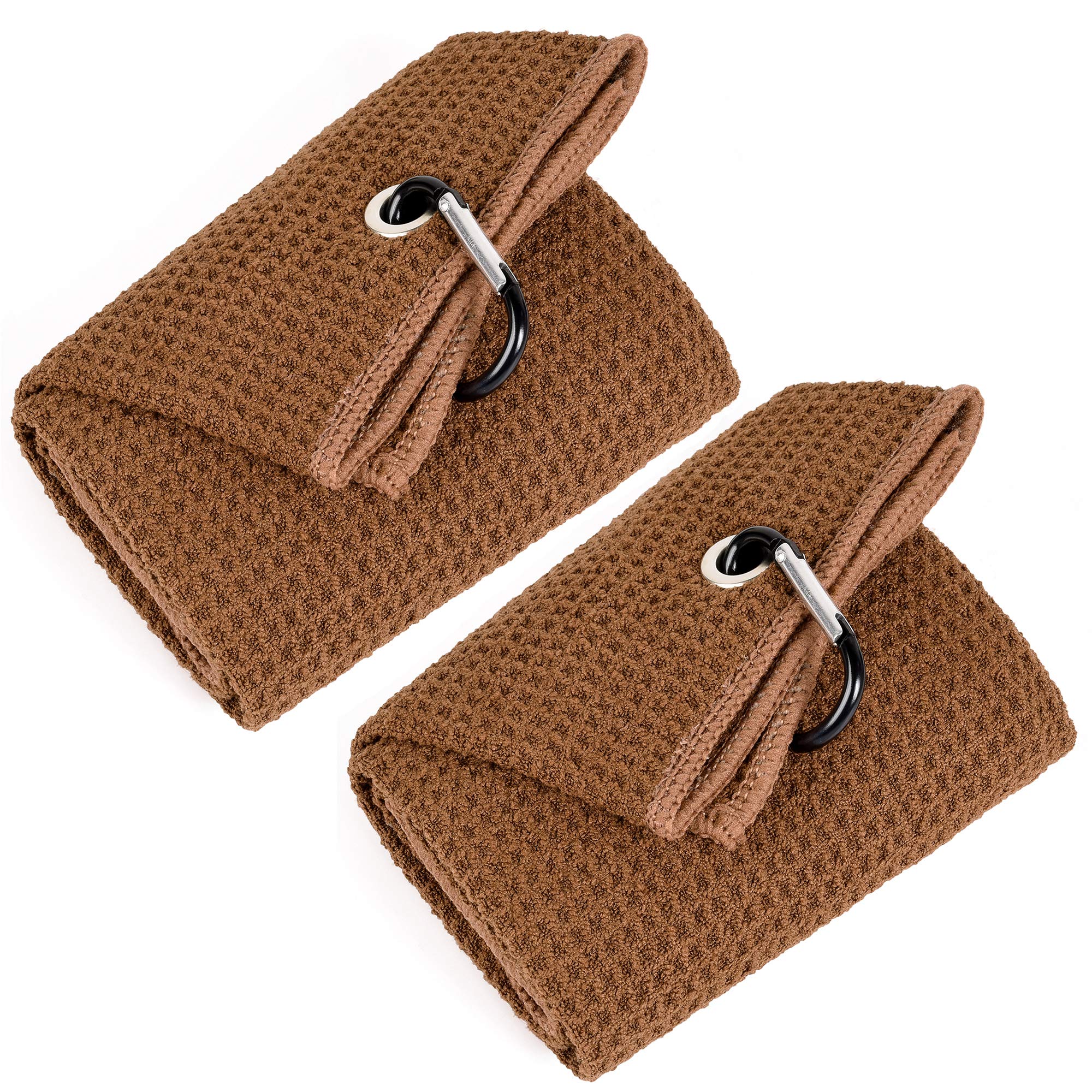 Mile High Life microfiber waffle pattern golf towel with carabiner clip — view 54