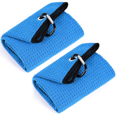 Mile High Life microfiber waffle pattern golf towel with carabiner clip — view 200