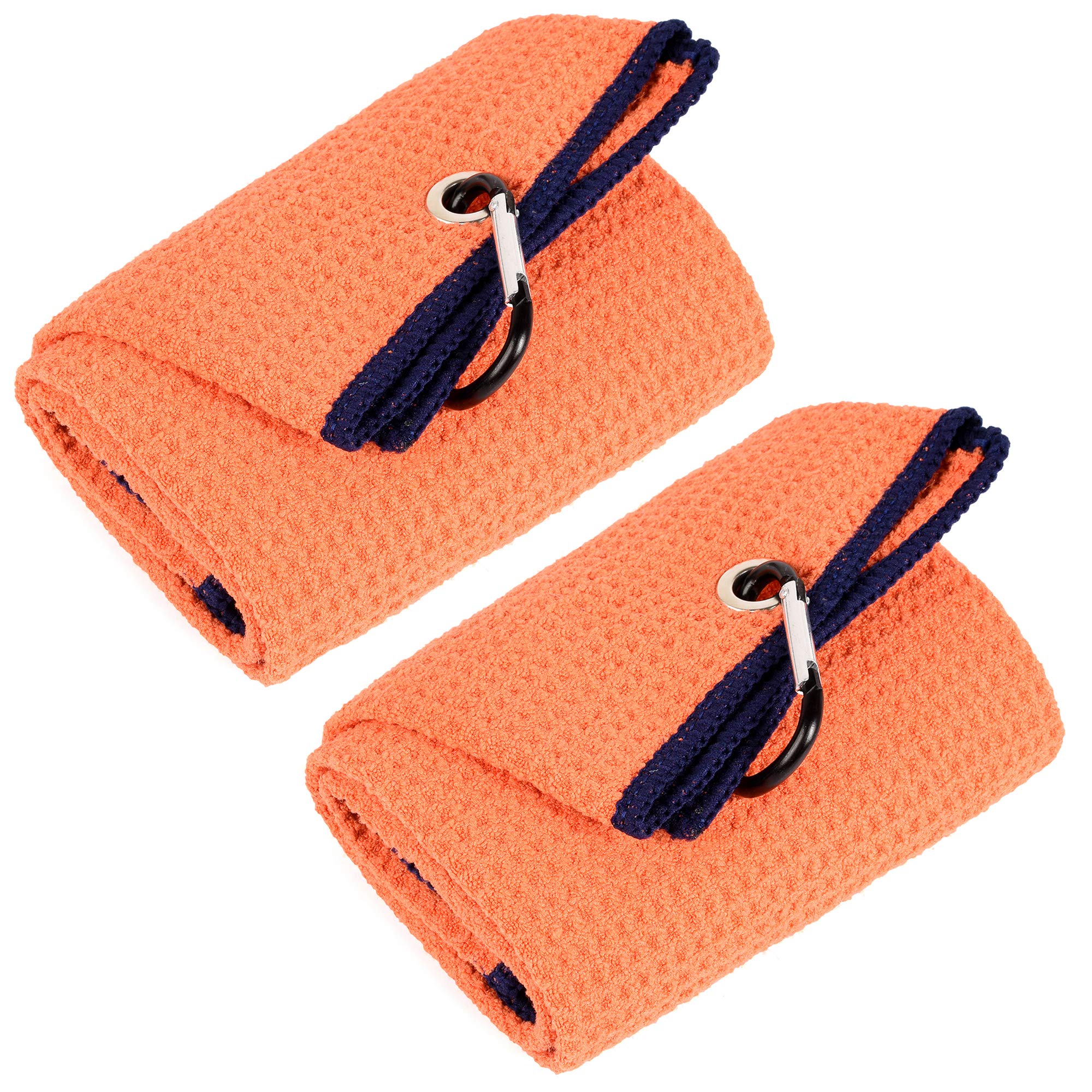 Mile High Life microfiber waffle pattern golf towel with carabiner clip — view 61