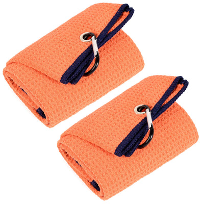 Mile High Life microfiber waffle pattern golf towel with carabiner clip — view 61