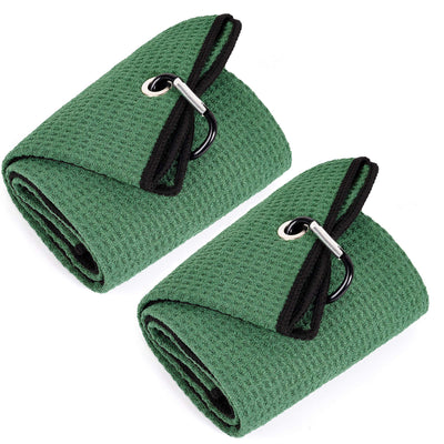 Mile High Life microfiber waffle pattern golf towel with carabiner clip — view 132