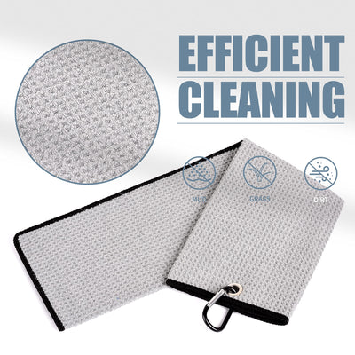 Mile High Life microfiber waffle pattern golf towel with carabiner clip — view 37