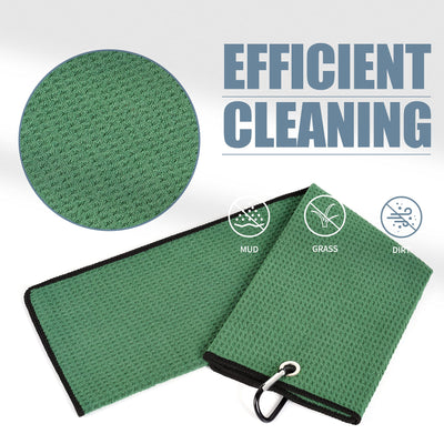 Mile High Life microfiber waffle pattern golf towel with carabiner clip — view 134