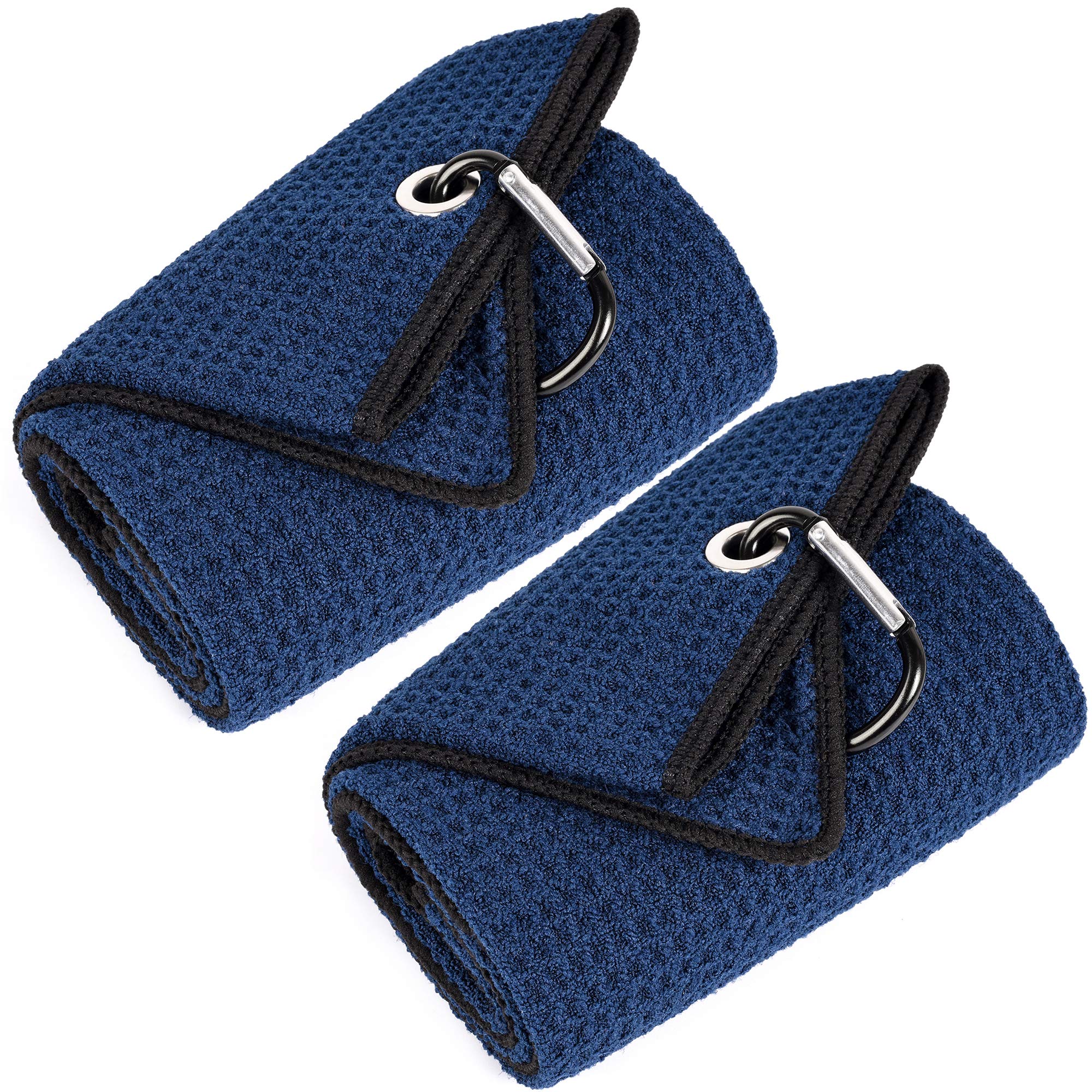 Mile High Life microfiber waffle pattern golf towel with carabiner clip — view 8