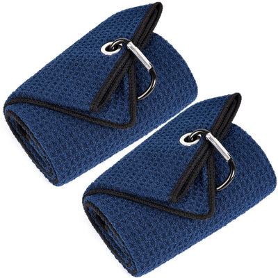 Mile High Life microfiber waffle pattern golf towel with carabiner clip — view 8