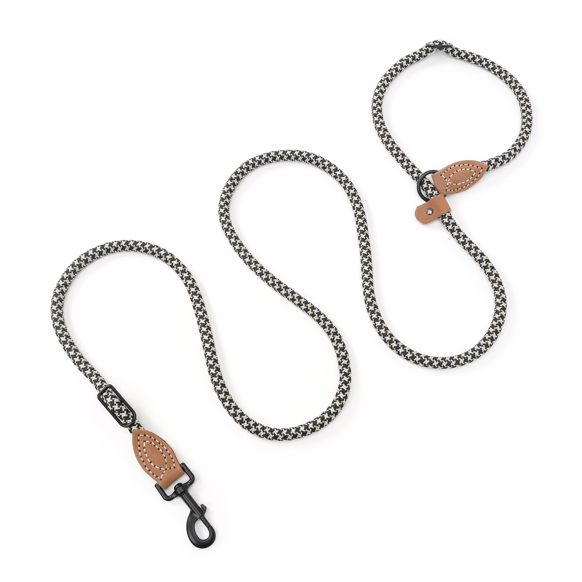 Mile High Life hands-free rope dog leash with leather connection — view 20