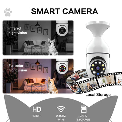 Bulb Camera for Pet & Home Monitoring | 360° Wi-Fi Light Bulb Cam – gallery 5
