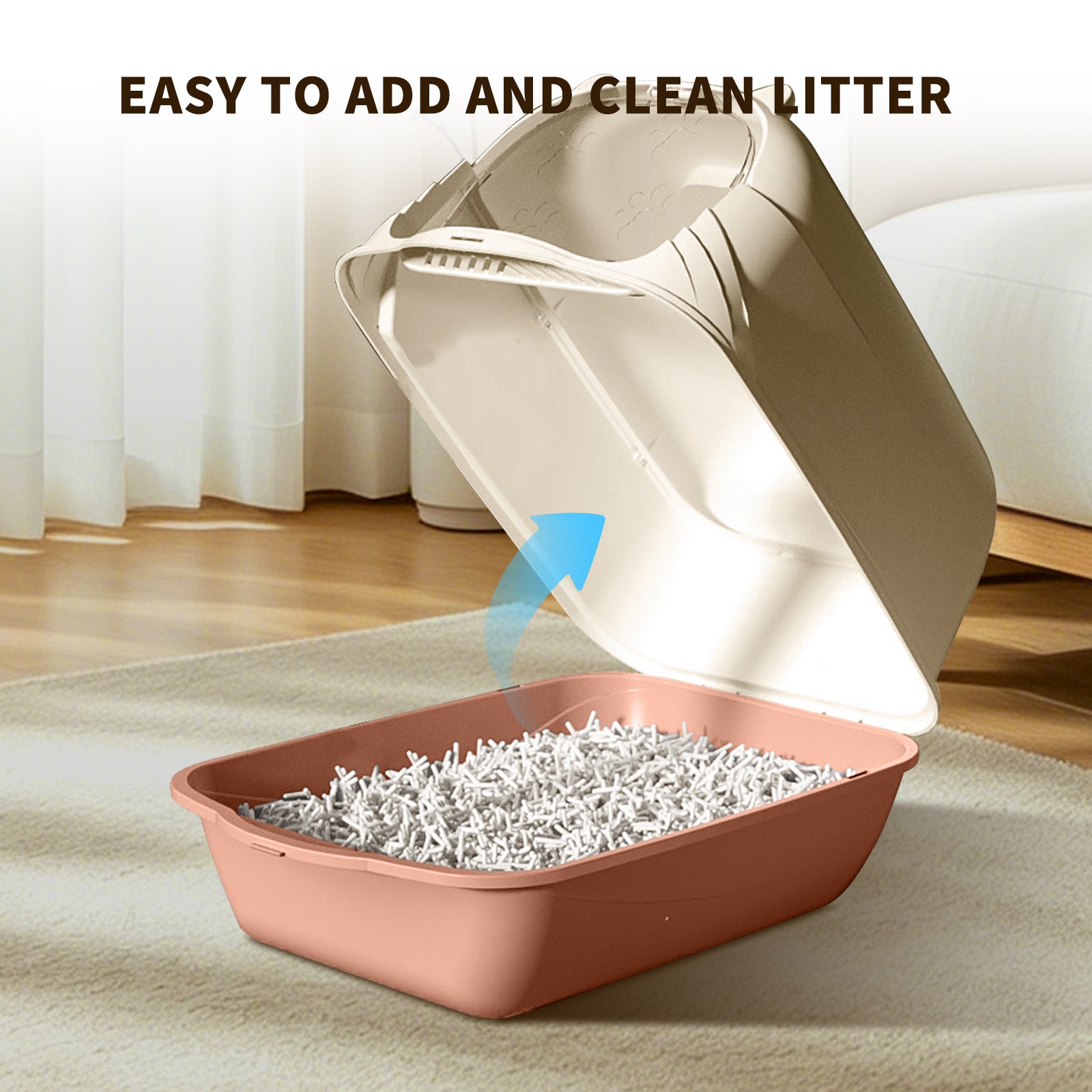 Handheld Carry Cat Litter Box — Pink | Portable Travel Litter Pan – gallery 6
