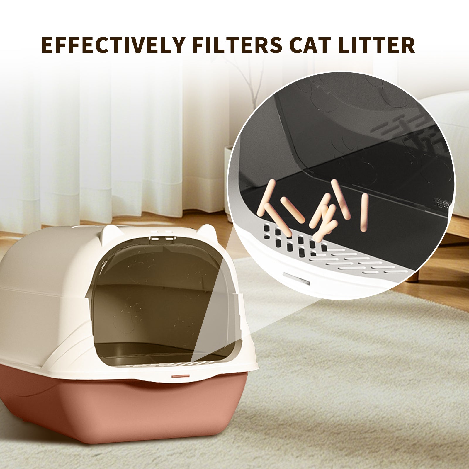 Handheld Carry Cat Litter Box — Pink | Portable Travel Litter Pan – gallery 9