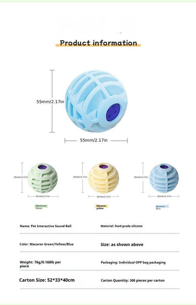 Mile High Life interactive silicone squeaky fetch ball for dogs — view 19