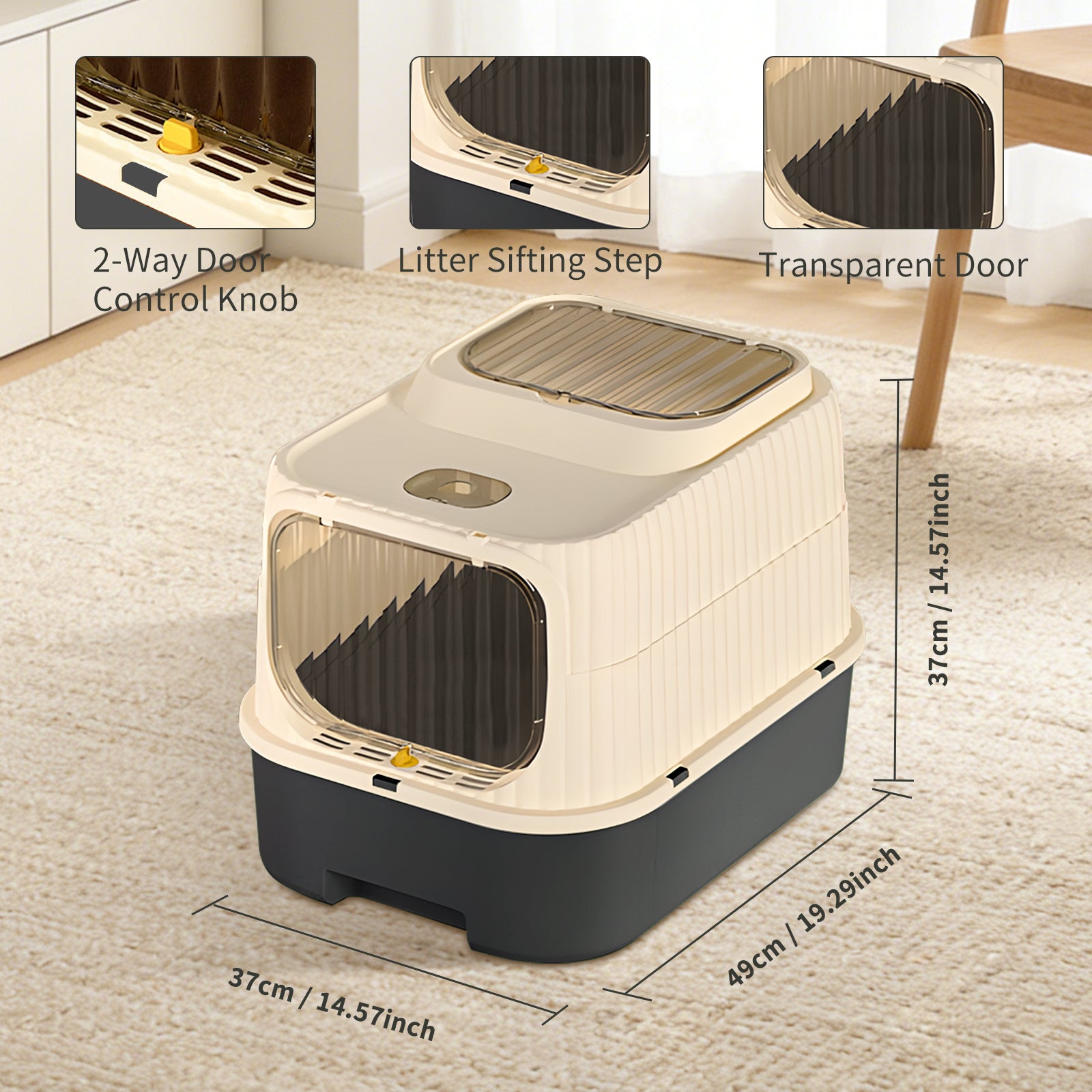 Cruiser Style Cat Litter Box | Sci-Fi Hooded Litter Pan, 5 Colors – gallery 6