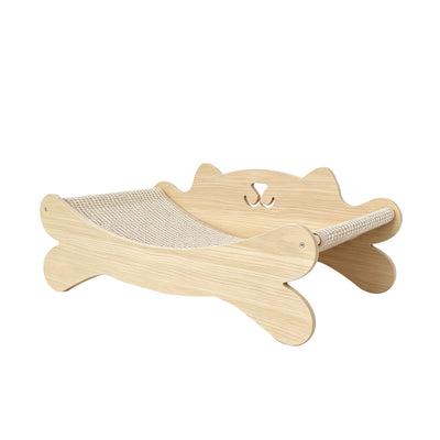 Cat-Shaped Wooden Cat Bed with Sisal Scratching Posts | 2-in-1 Cat House – gallery 3