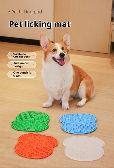 Mile High Life silicone pet licking mat with suction base for dogs and cats — view 2