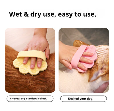 Mile High Life silicone pet bath and massage brush for dogs and cats — view 16