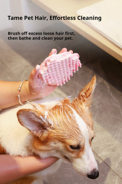 Mile High Life silicone pet bath and massage brush for dogs and cats — view 41