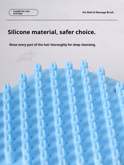 Mile High Life silicone pet bath and massage brush for dogs and cats — view 18