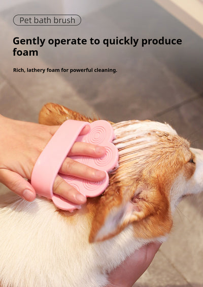 Mile High Life silicone pet bath and massage brush for dogs and cats — view 19