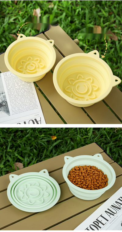 Mile High Life collapsible silicone pet travel bowl, foldable for dogs and cats — view 13