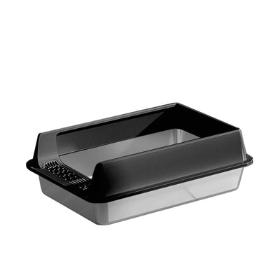 L-Size Stainless Steel Cat Litter Box — Black | Rust-Proof Litter Pan – gallery 5