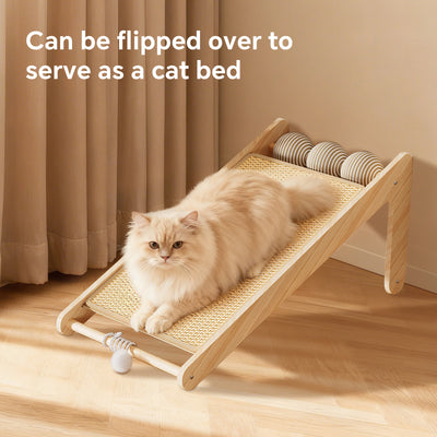 L-Shape Sisal Cat Scratcher with Interactive Ball Track – gallery 3