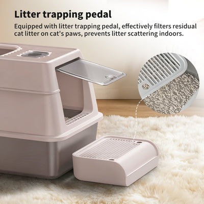 MSP001 Stainless Steel Cat Litter Box — Pink | Odor-Proof Litter Pan – gallery 8