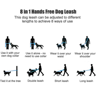 Mile High Life hands-free rope dog leash with leather connection — view 6