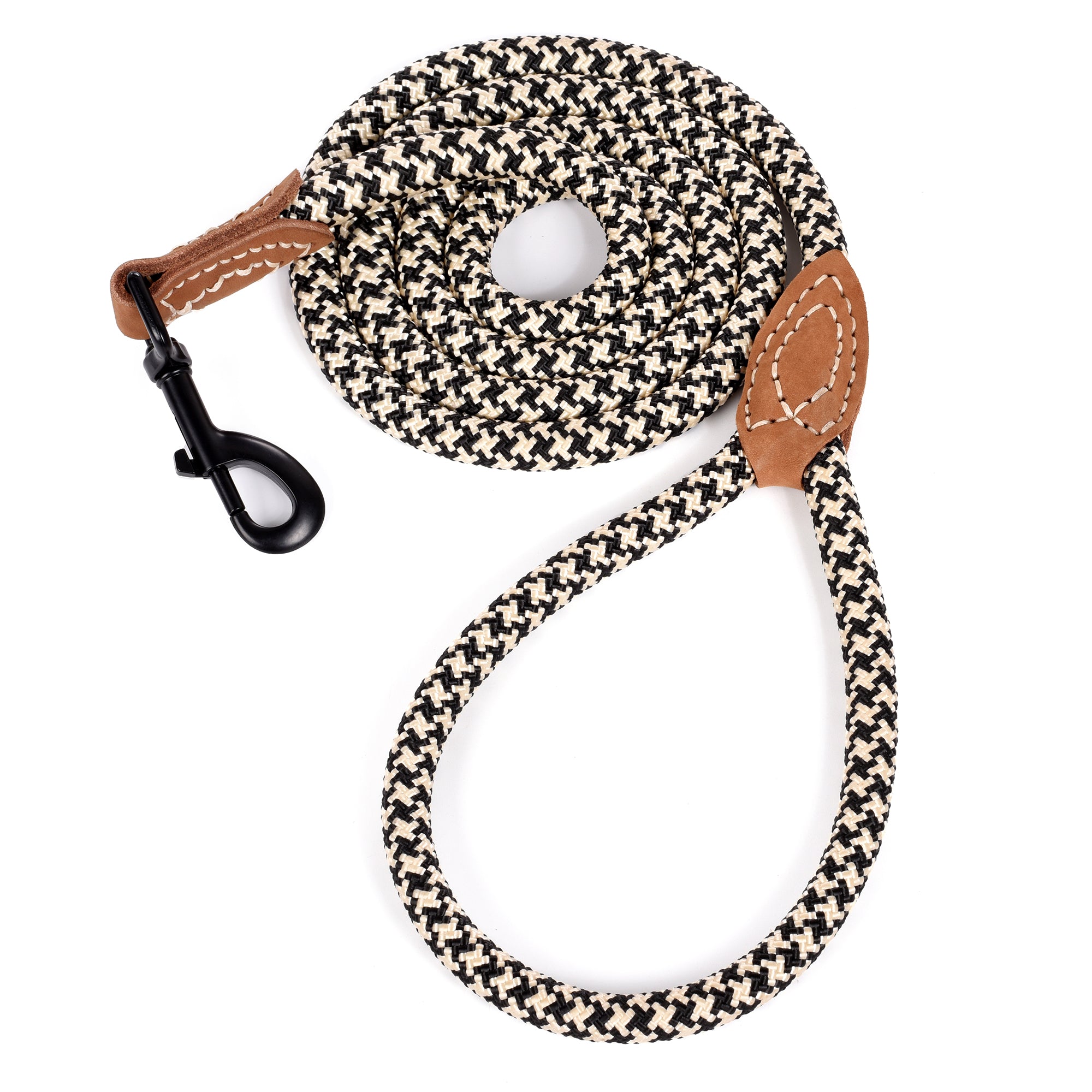Mile High Life mountain climbing rope dog leash with leather connection — view 8