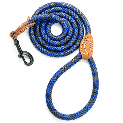 Mile High Life mountain climbing rope dog leash with leather connection — view 16