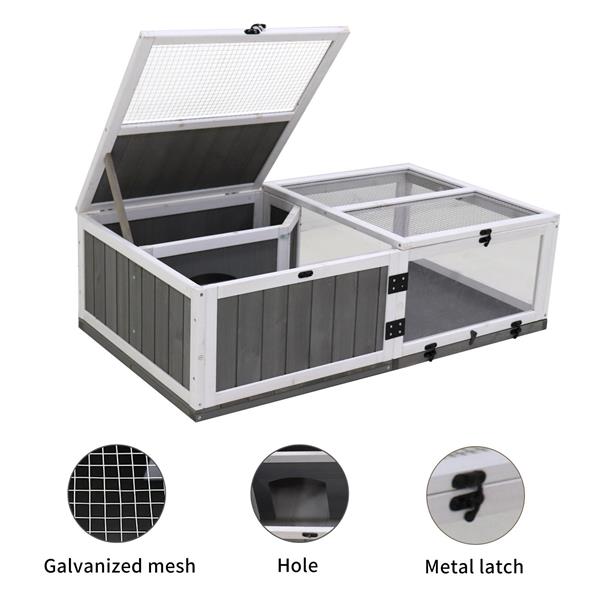 Mile High Life wooden turtle and tortoise habitat with water area — view 6