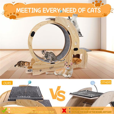 Mile High Life 6-in-1 indoor cat exercise wheel and sports device — view 7